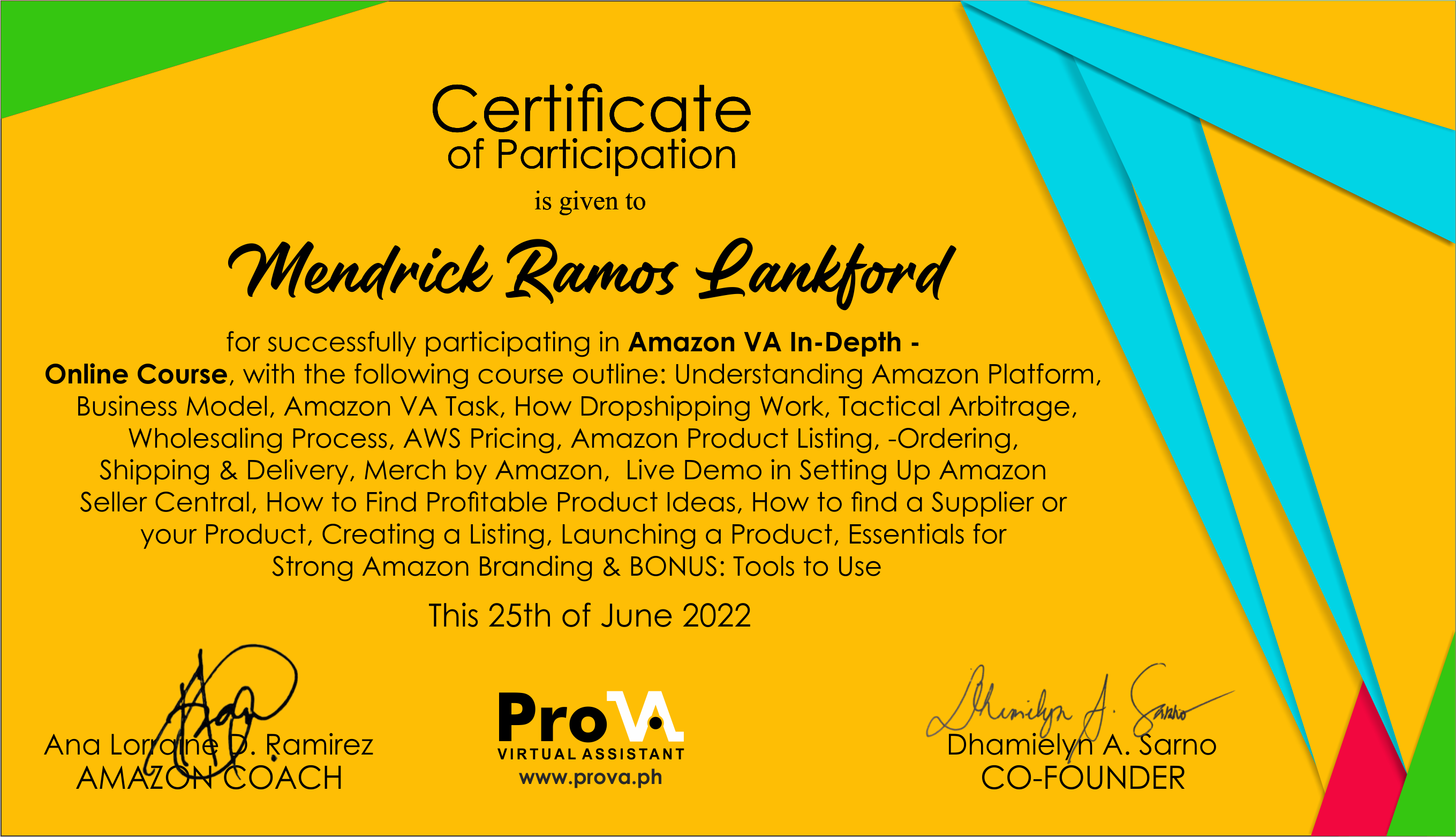 Amazon Certificate