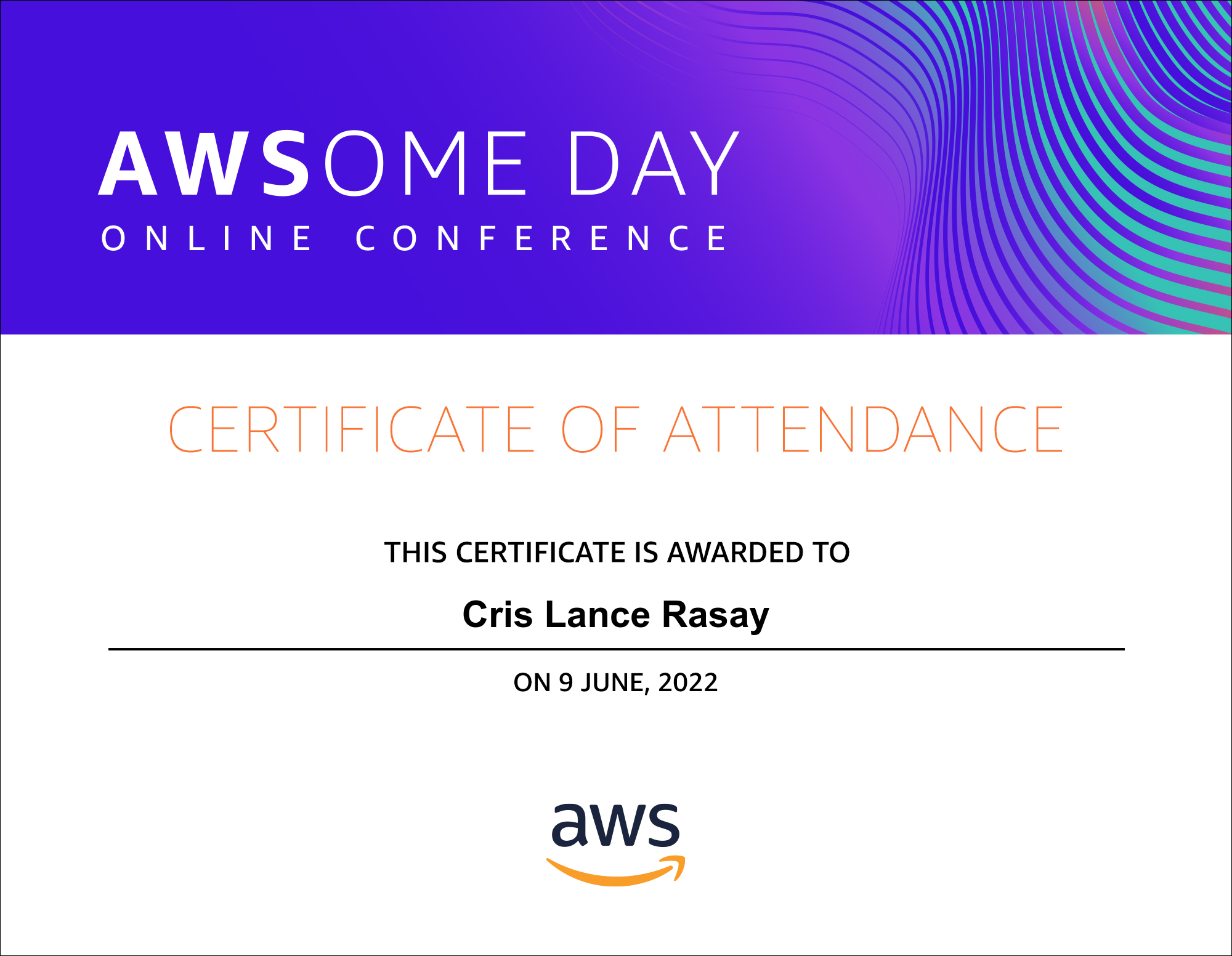 AMAZON WEB SERVICES ONLINE CONFERENCE