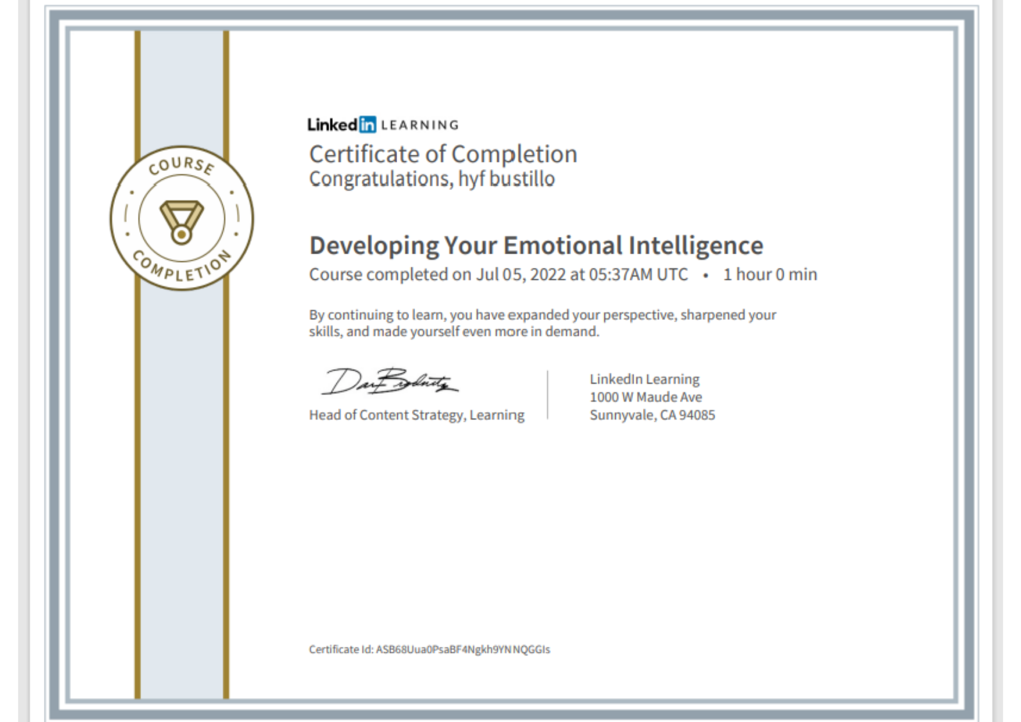 Developing Emotional Intelligence