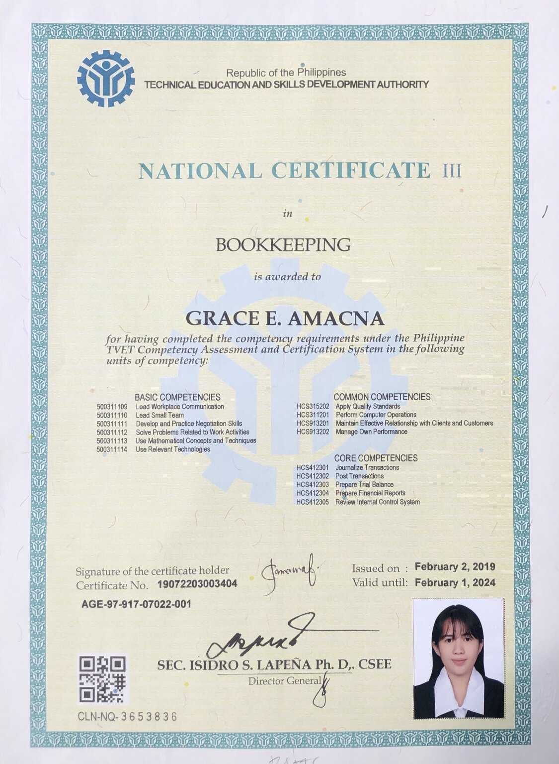 TESDA Bookkeeping NC III