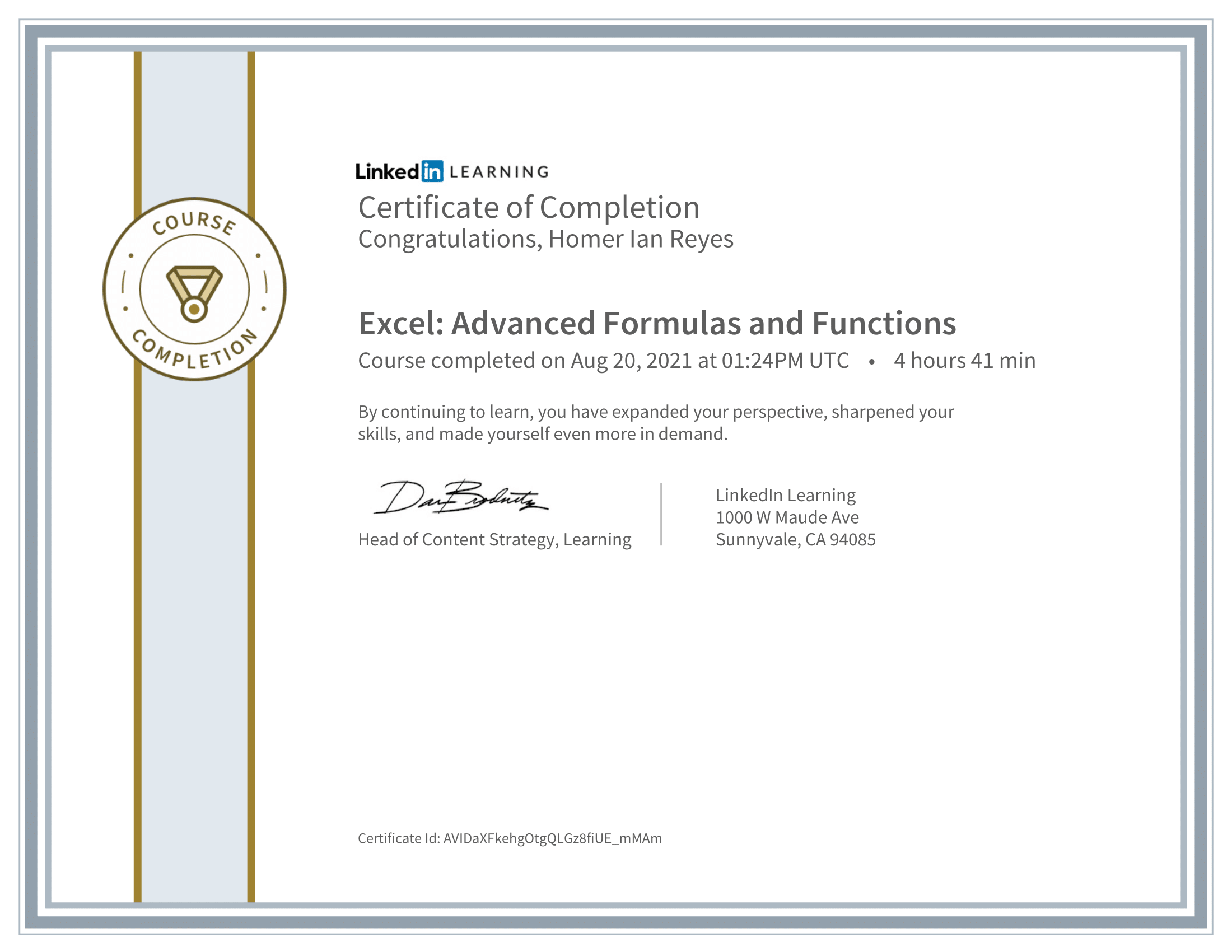 Excel: Advanced Formulas and Functions