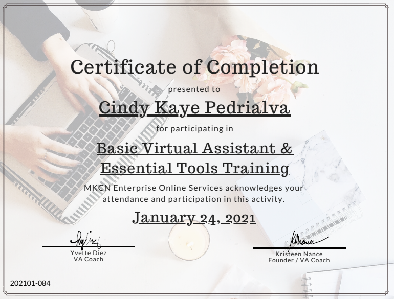 Certificate