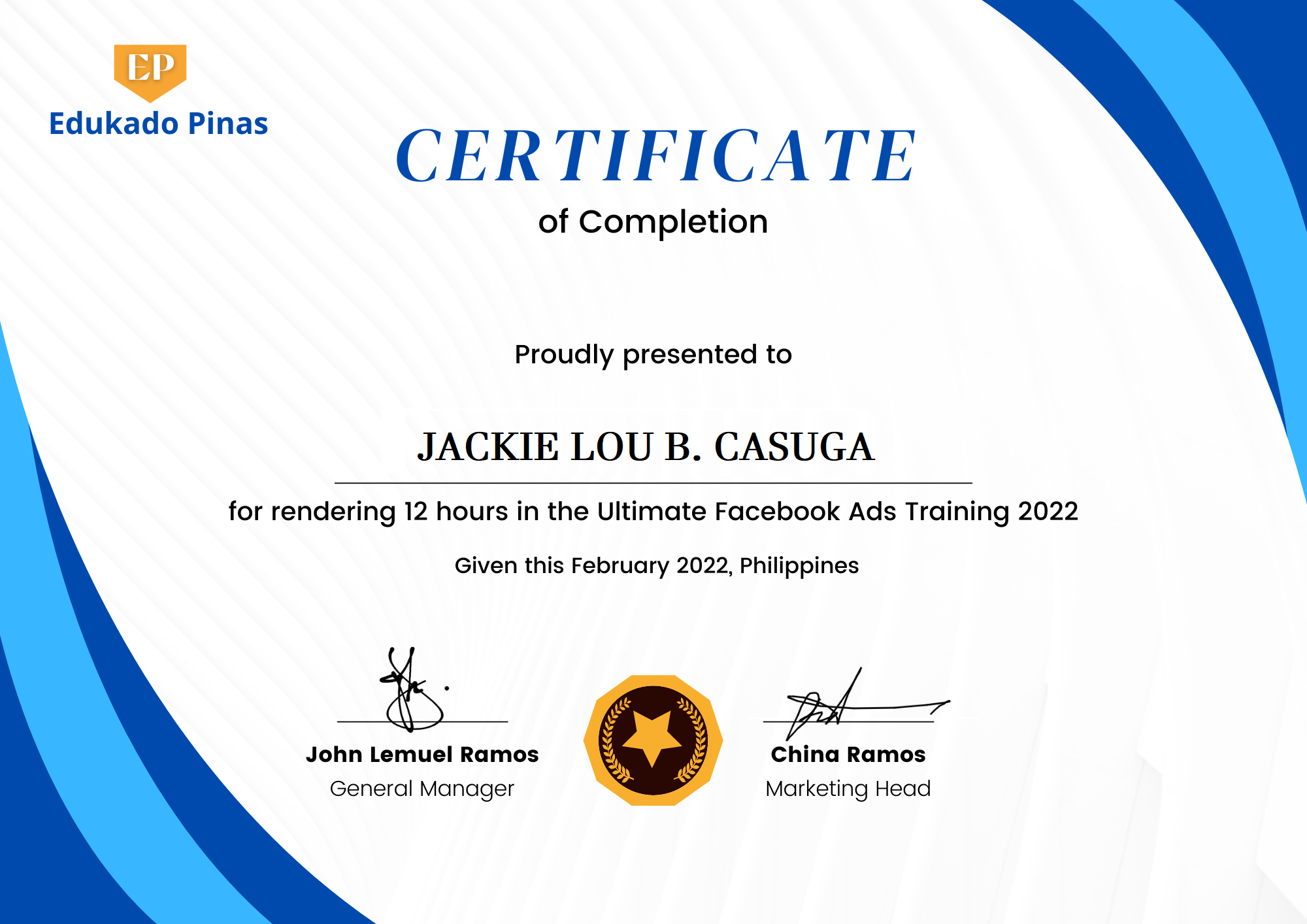 Certificate