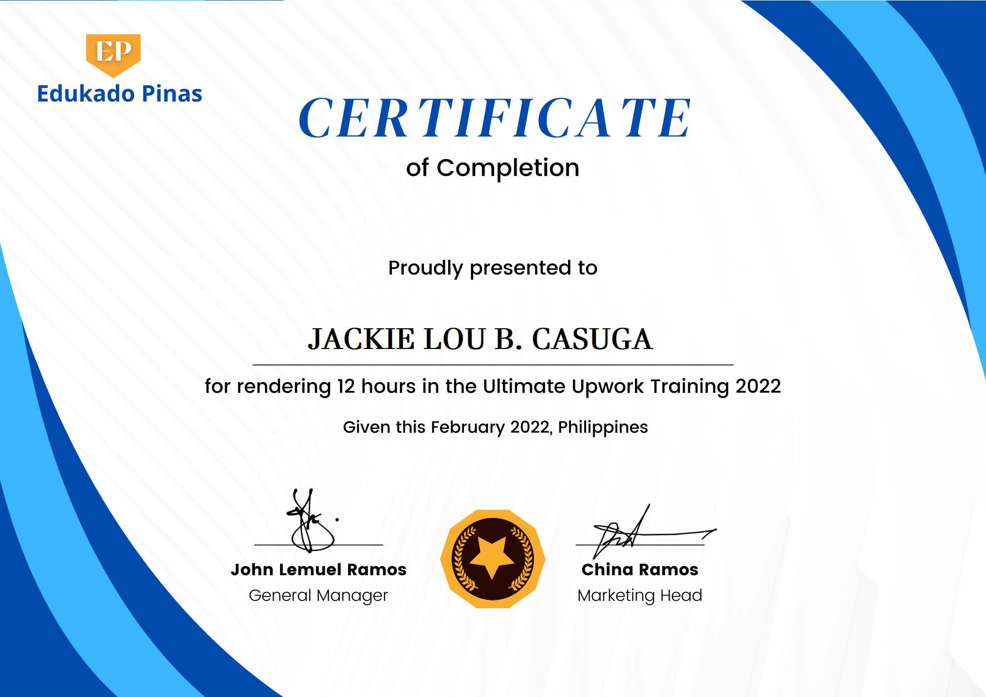 Certificate