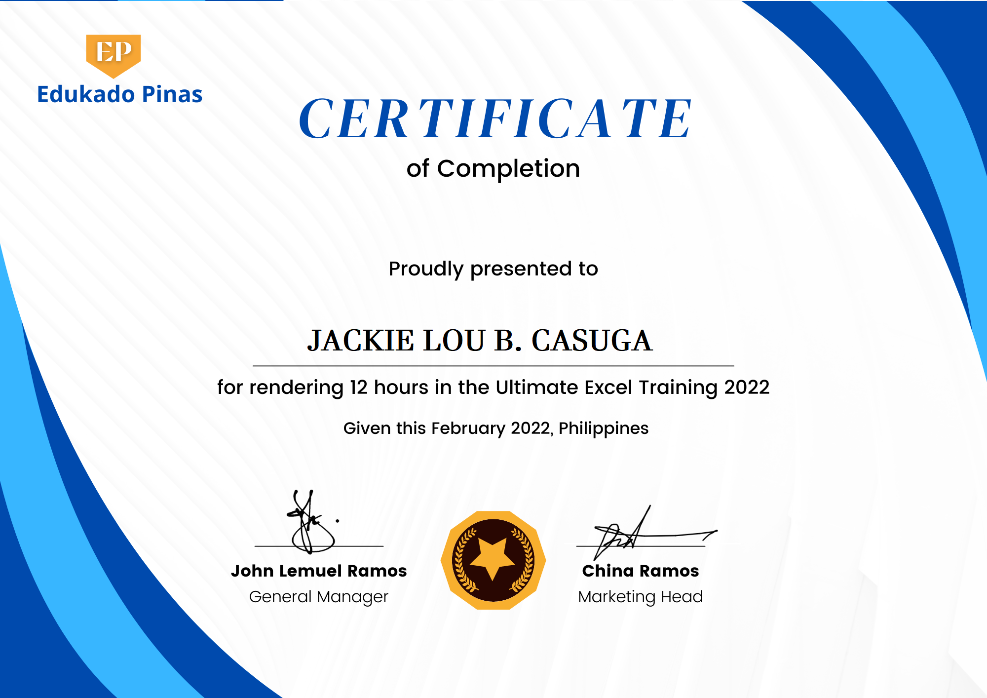 Certificate