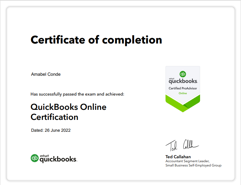 QBO Certificate