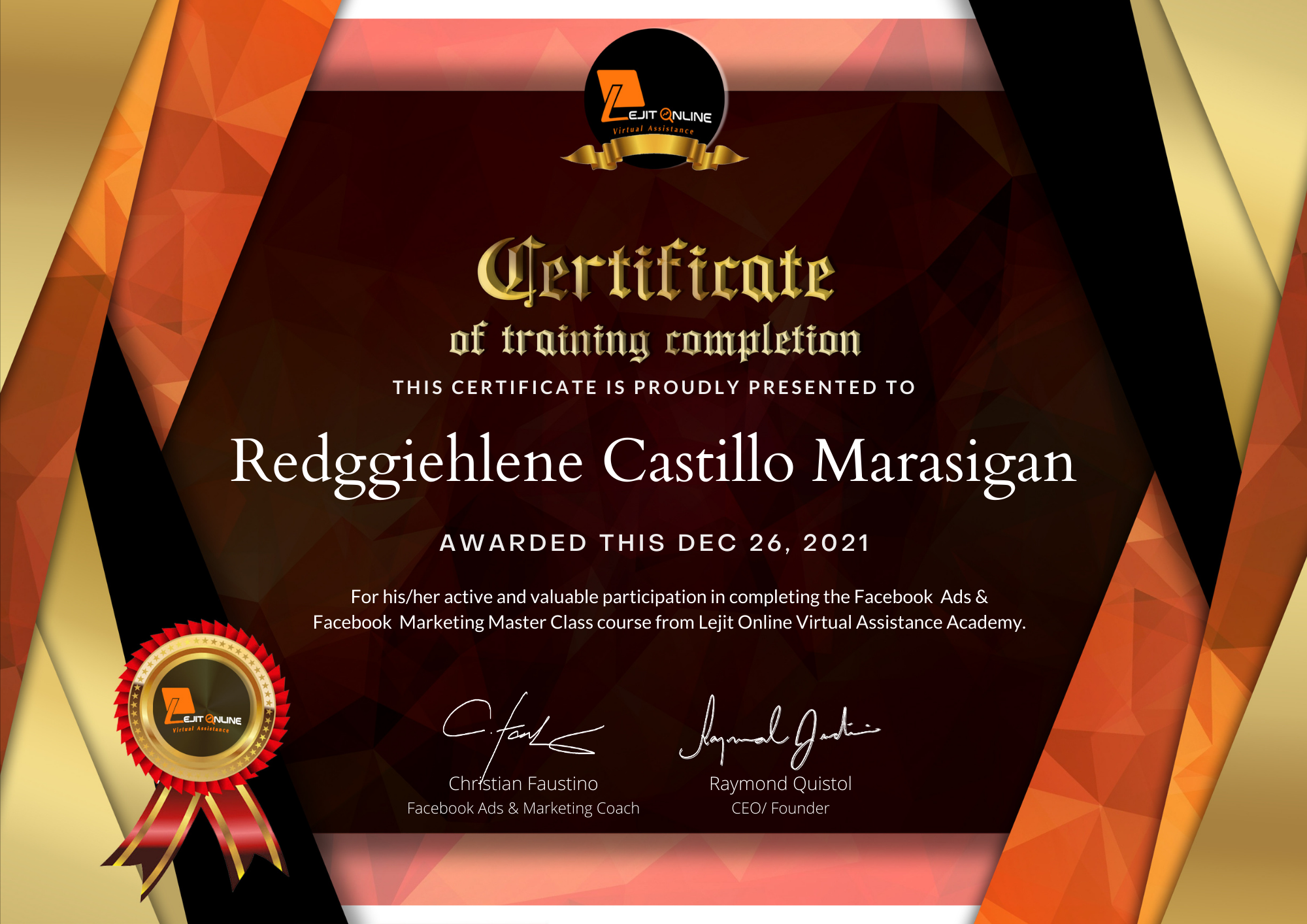 Certificate
