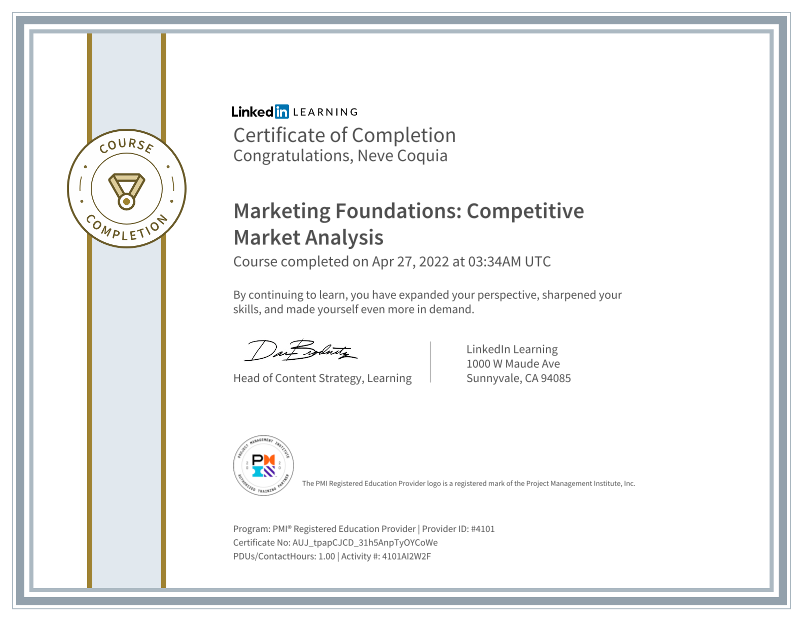 Marketing Foundations: Competitive Market Analysis