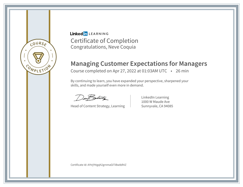 Managing Customer Expectations for Managers