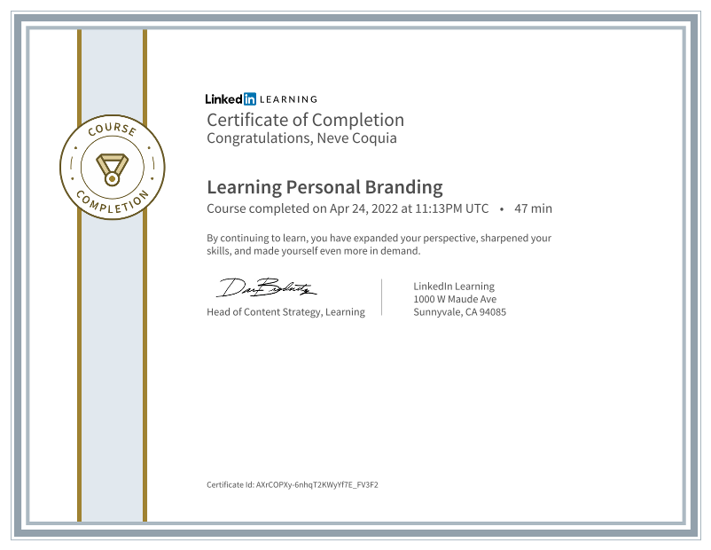 Learning Personal Branding