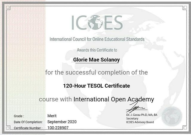 TESOL Certificate for English Language Teachers