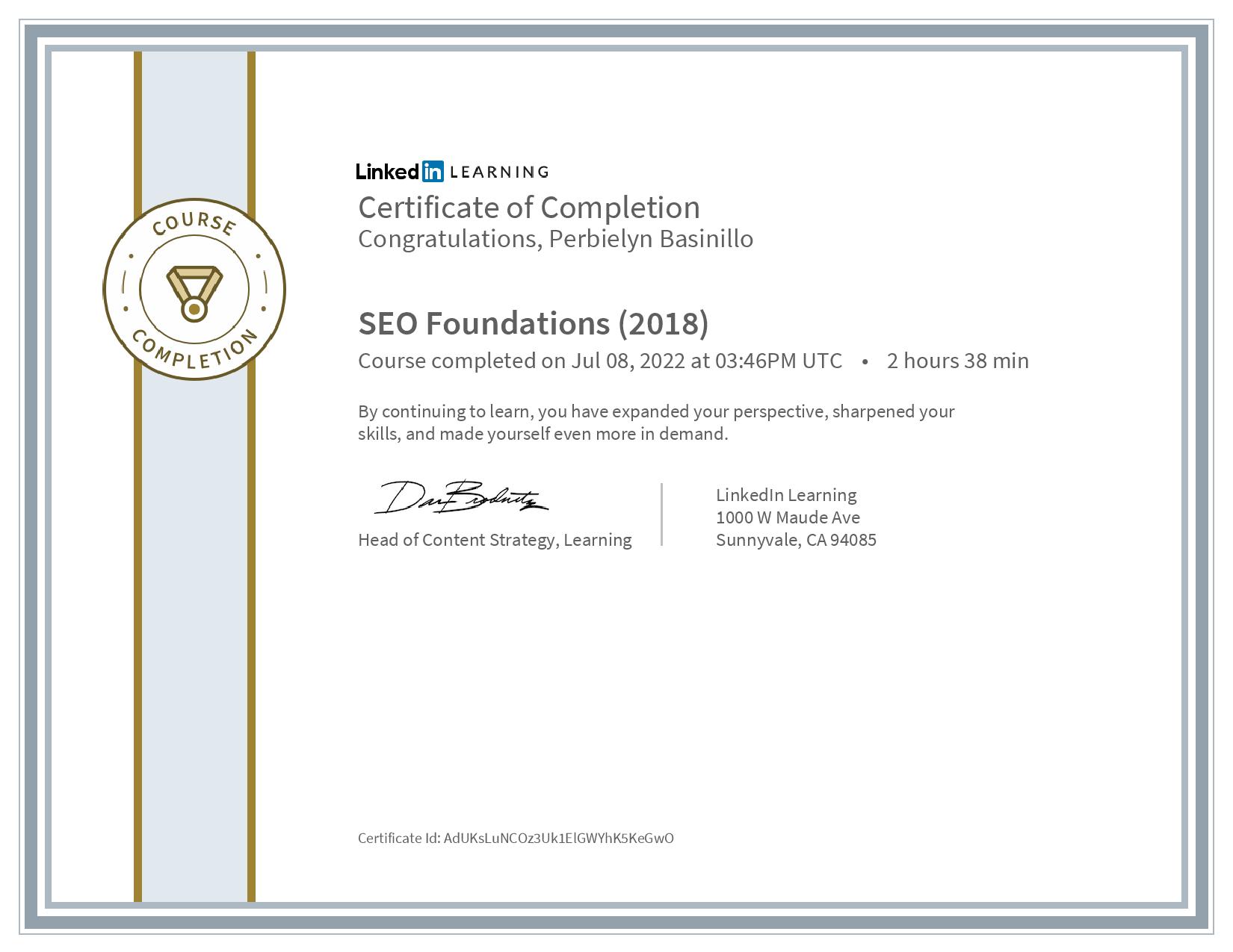 LinkedIn Learning: SEO Foundation