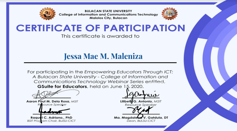 Certificate