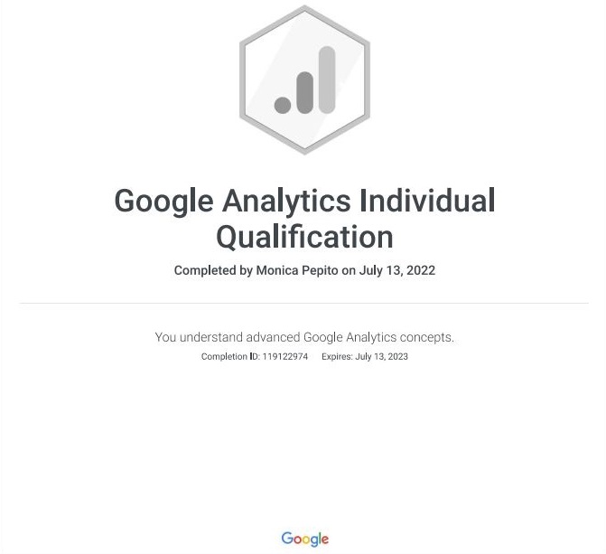 Google Analytics Individual Qualification