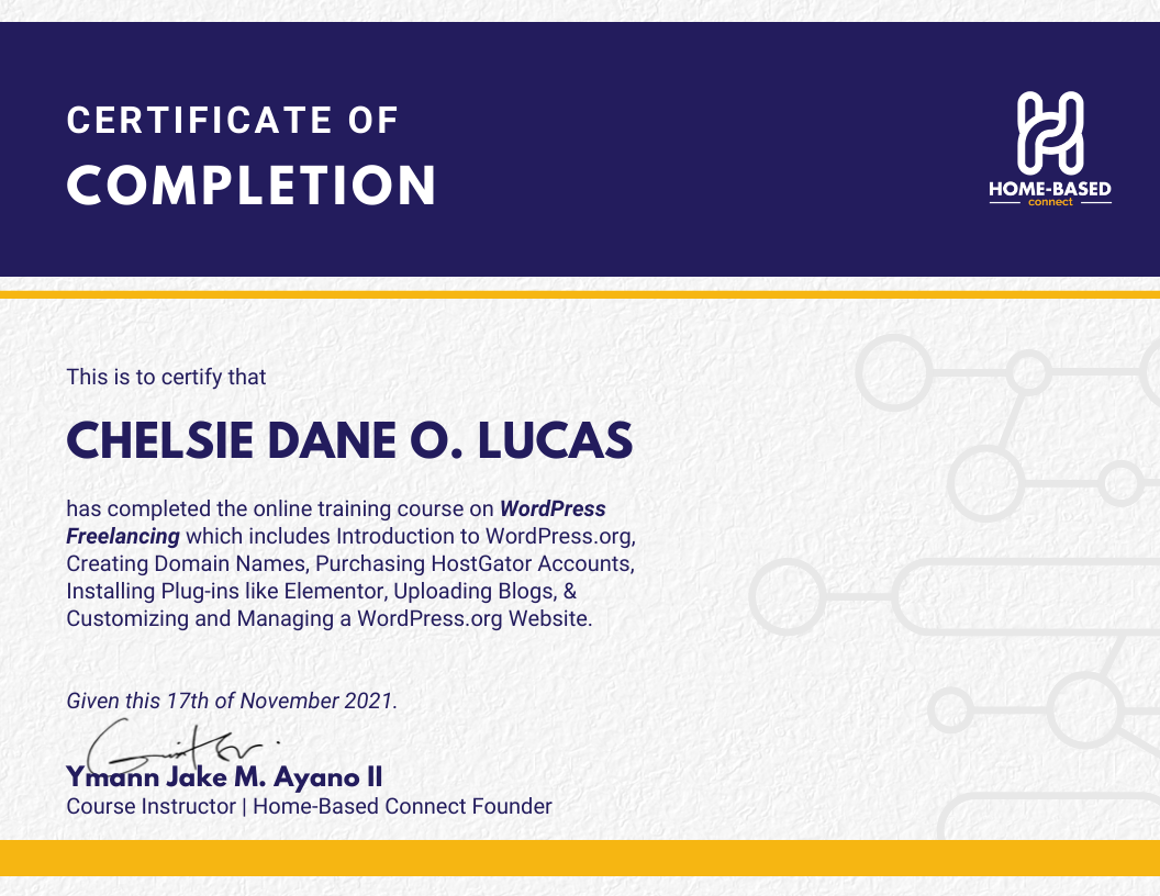 Certificate