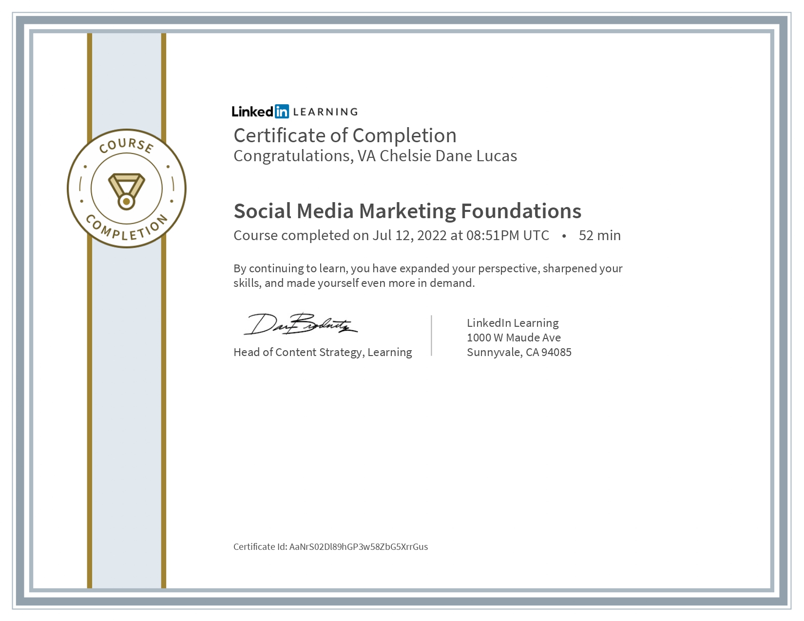 Certificate