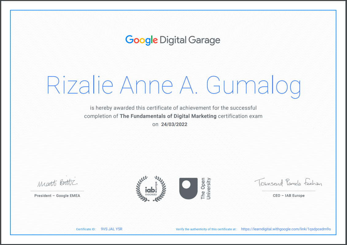 Google - Digital Marketing