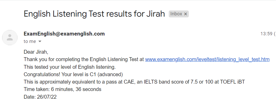 English listening Test
