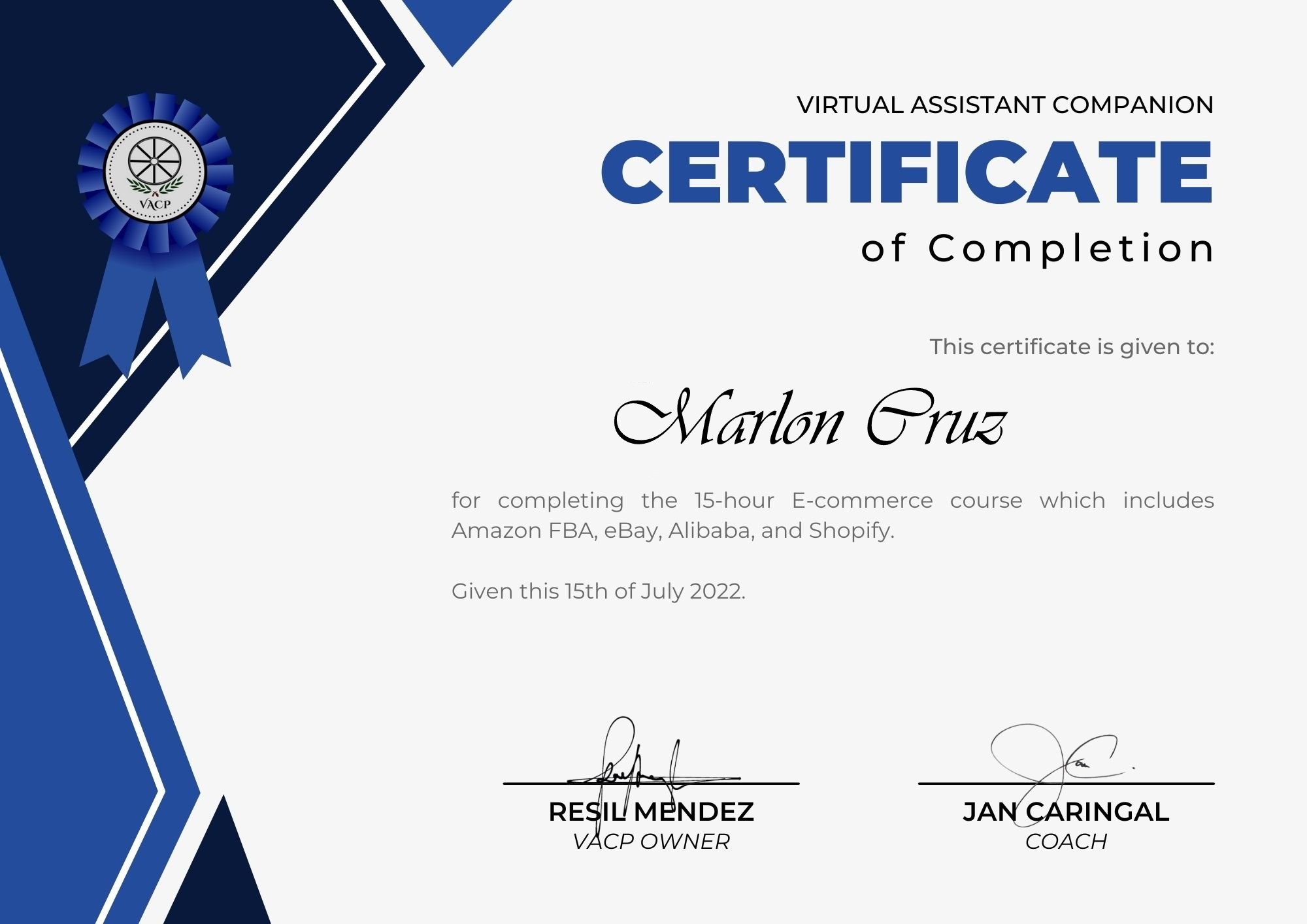 Virtual Assistant Companion Certificate