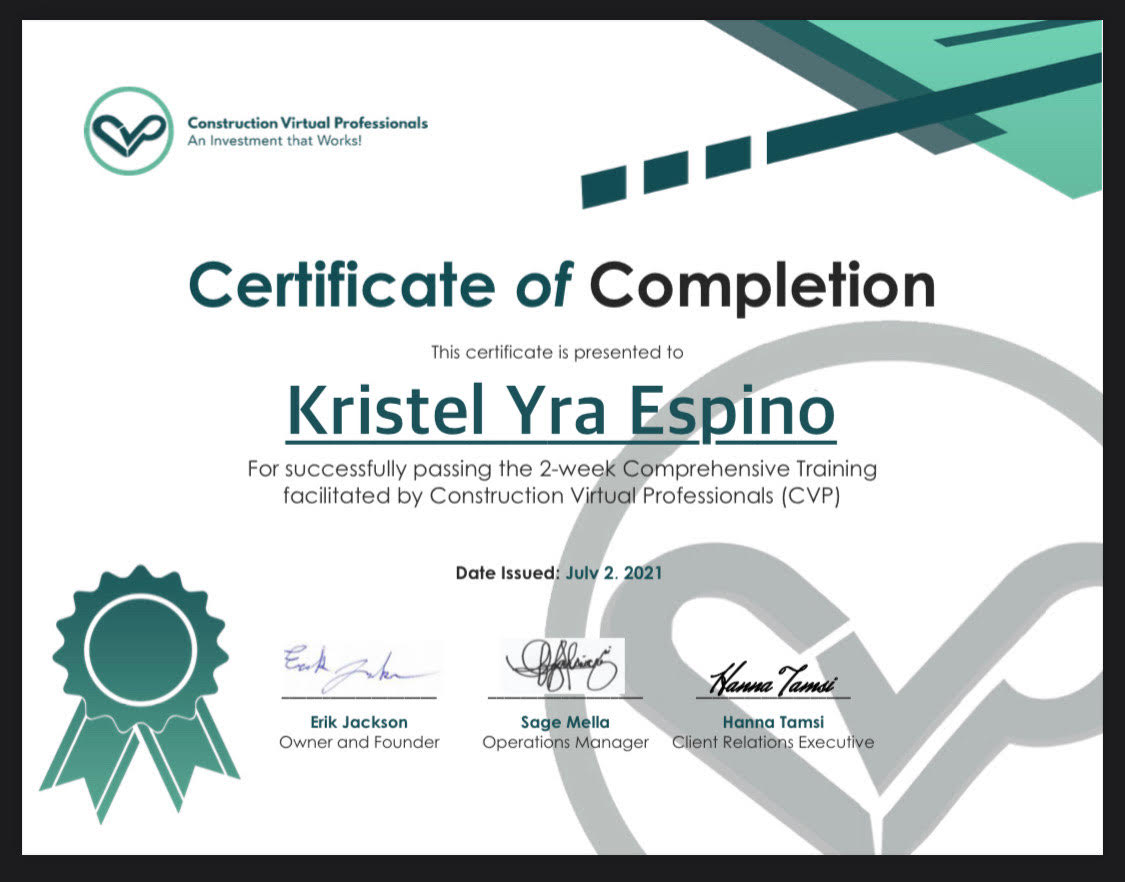 CVP Certificate - VA