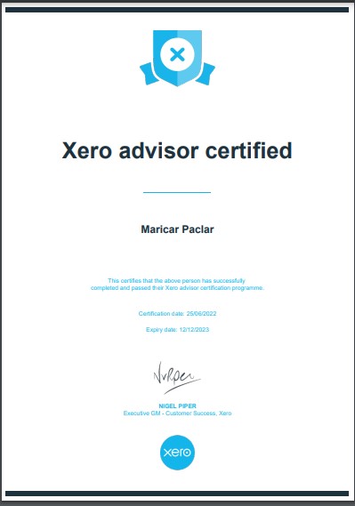 Xero Certified