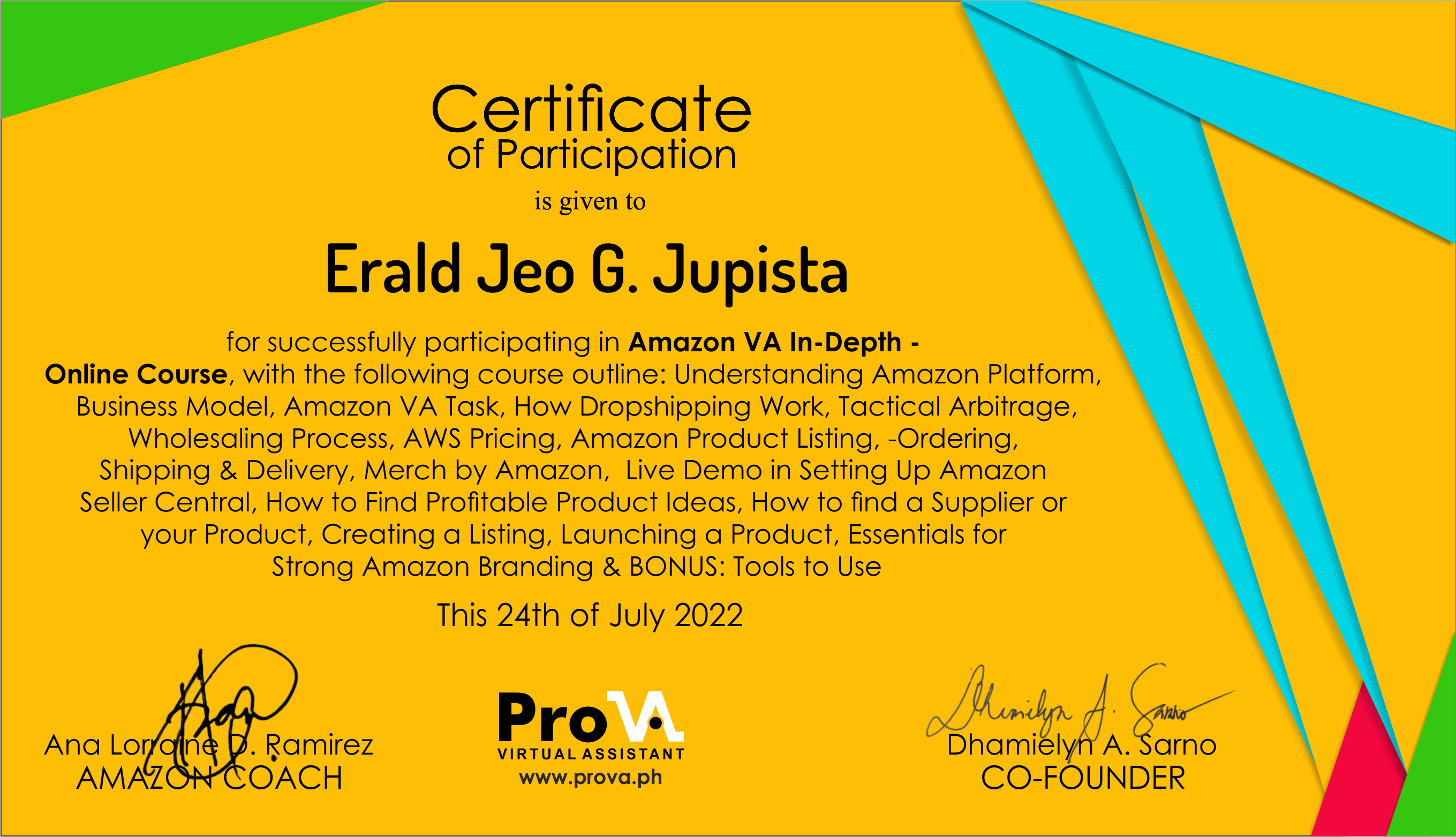 Certificate