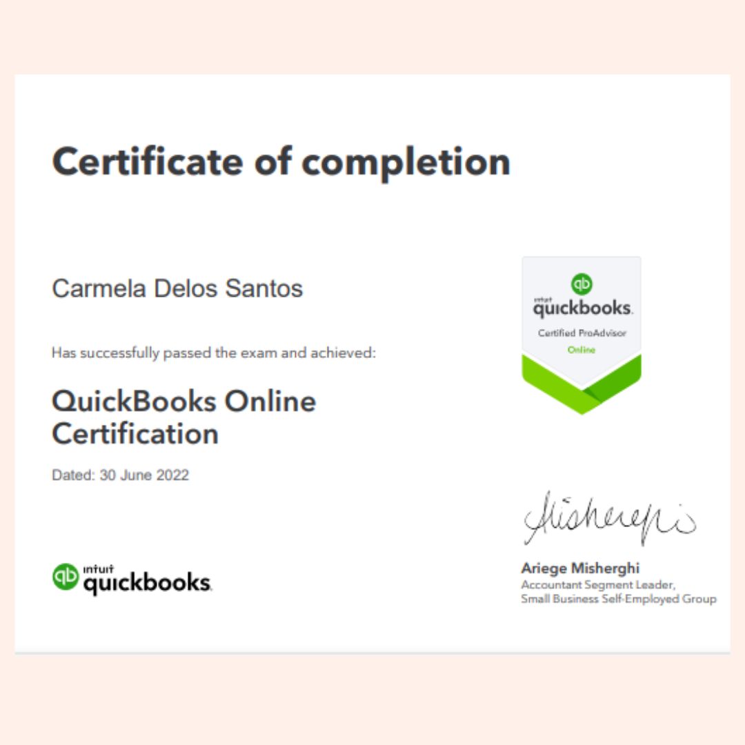 CERTIFIED QUICKBOOKS PRO ADVISOR