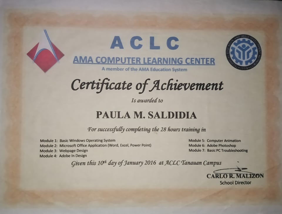 Certificate