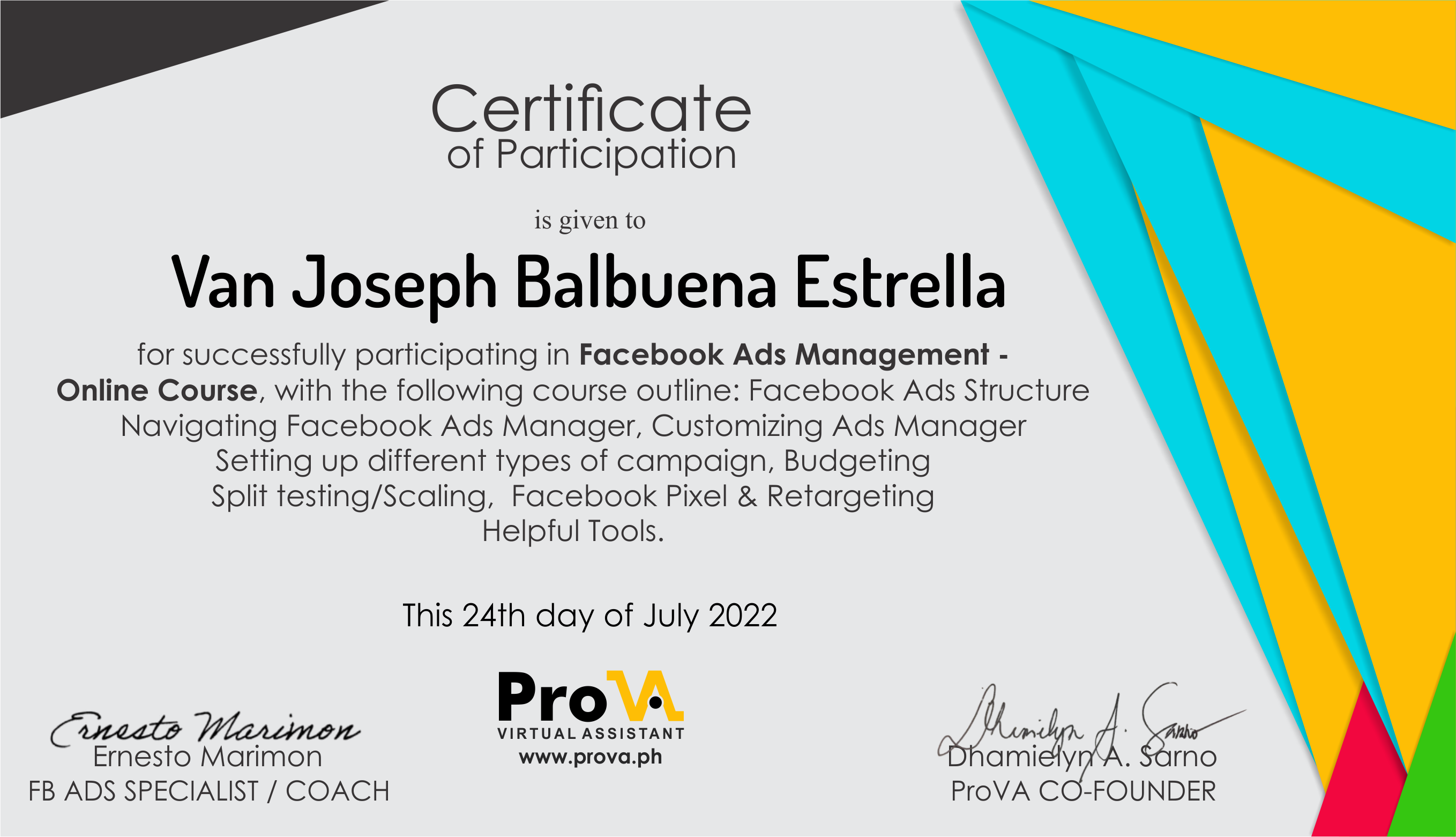 PROVA - Fb Ads IndepthTraining