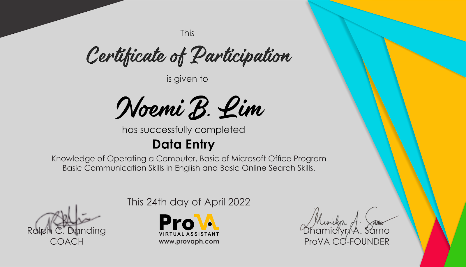 Data Entry Training