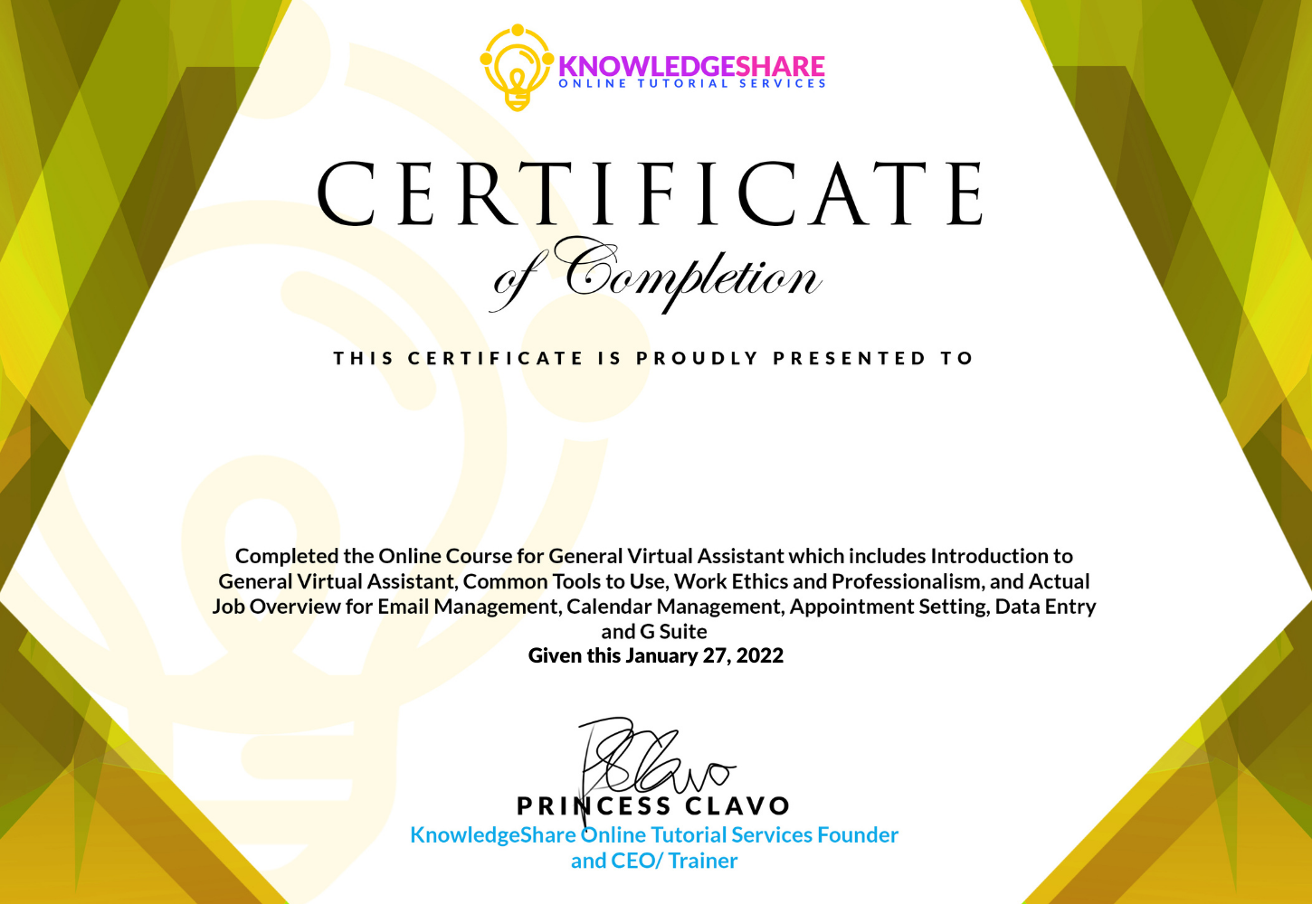 General Virtual Assistant Online Course