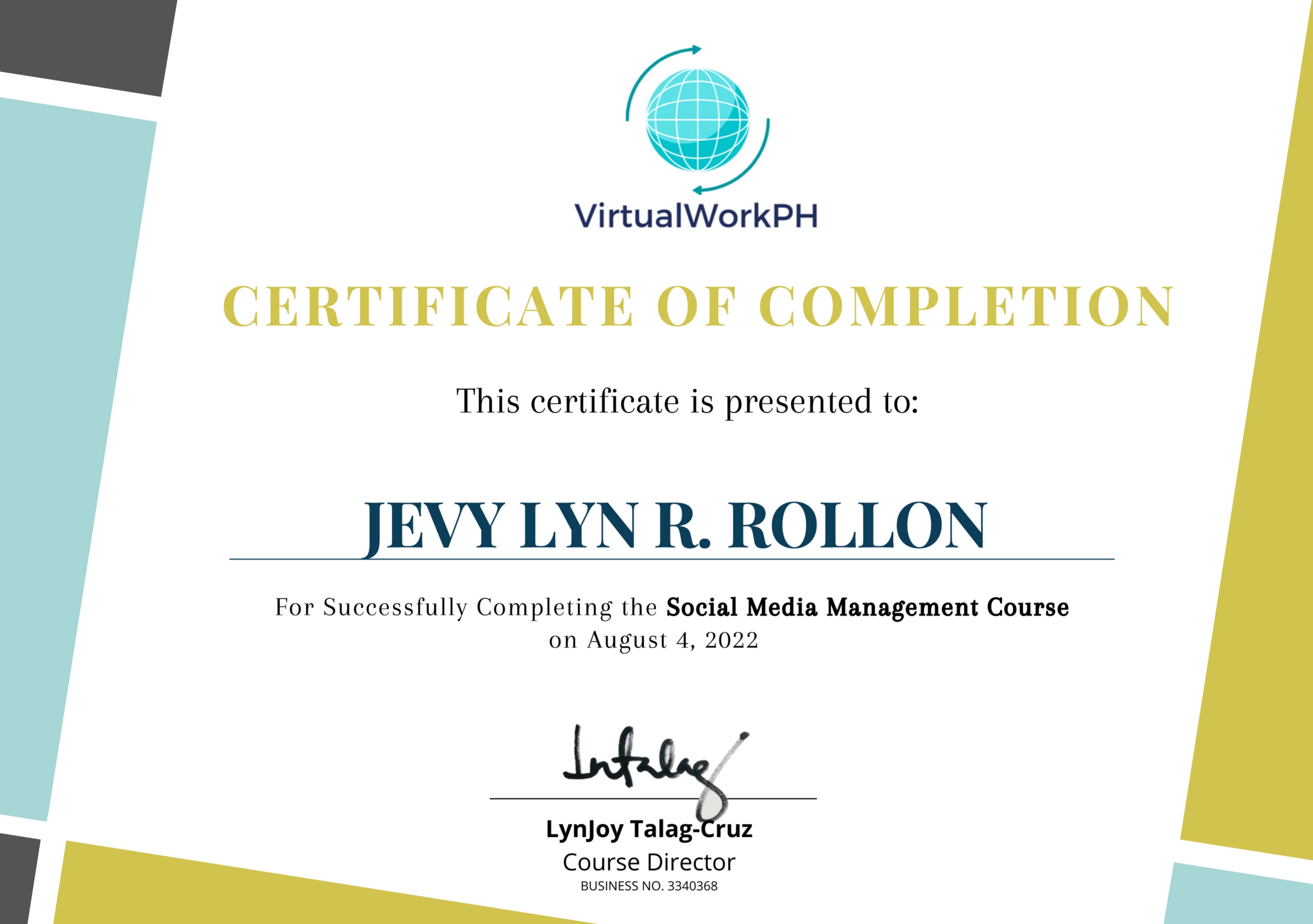 Social Media Management Course