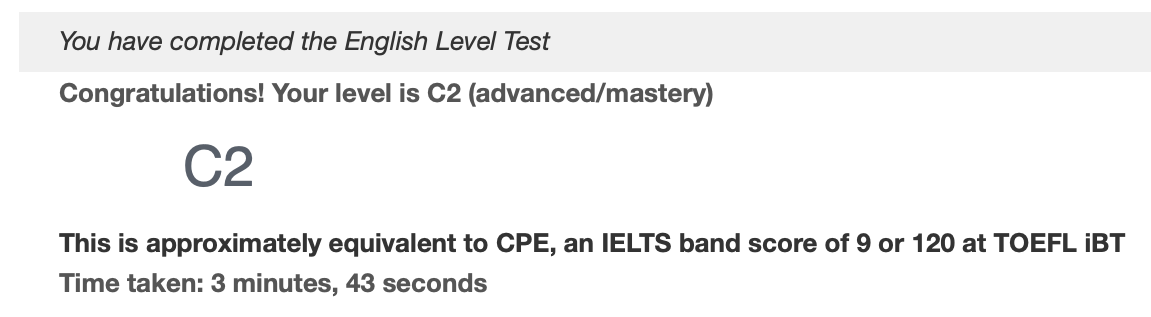 English Level Test