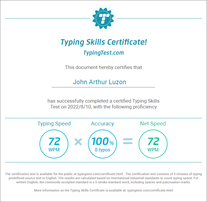 Typing test