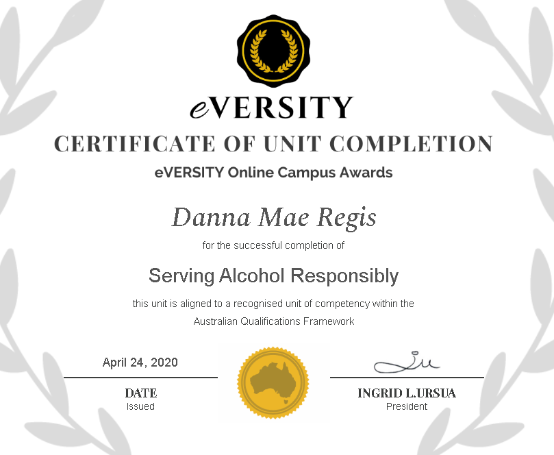 Eversity - Serving  Alcohol Responsibly