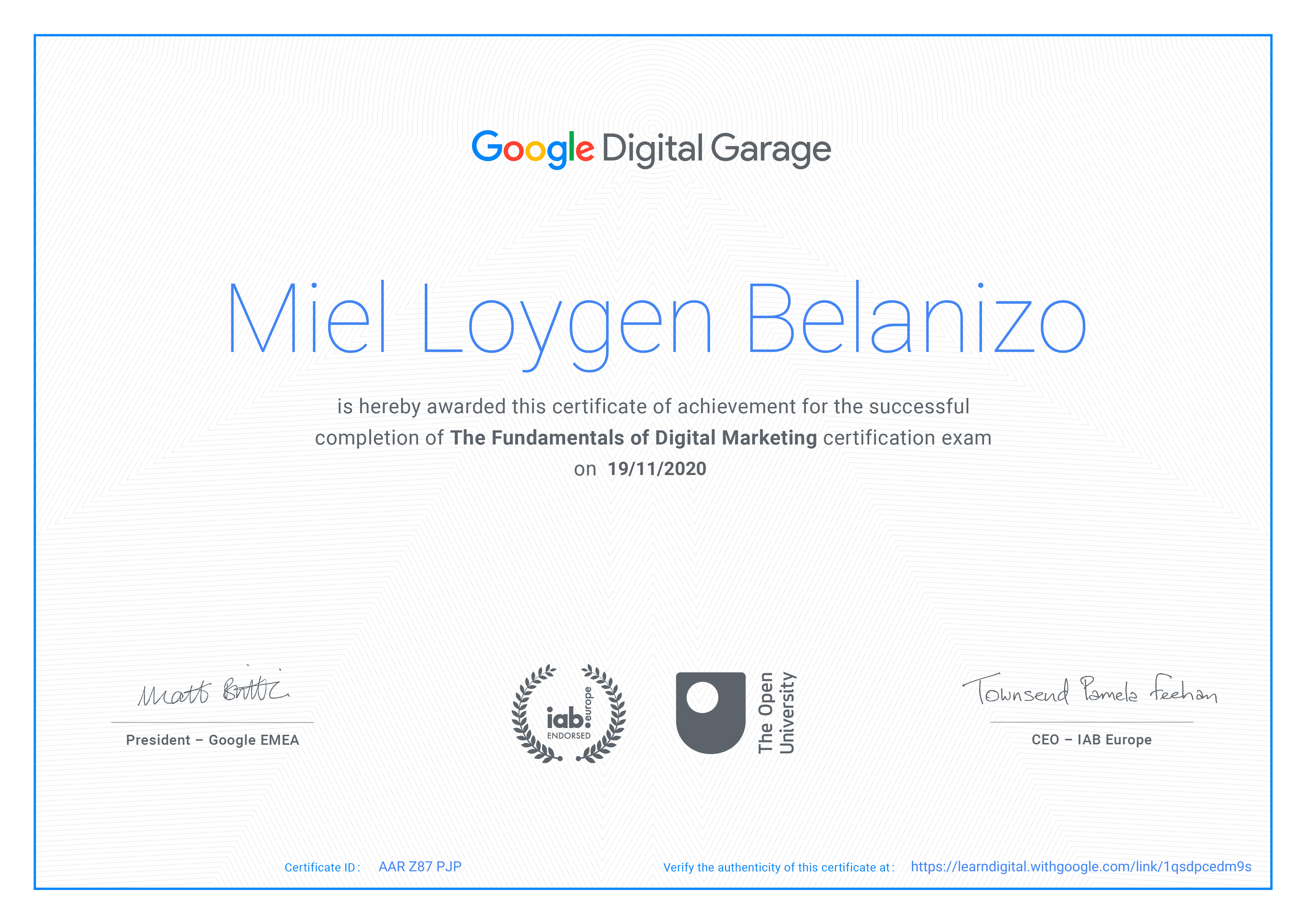 Google Digital Garage | Fundamentals of Digital Marketing