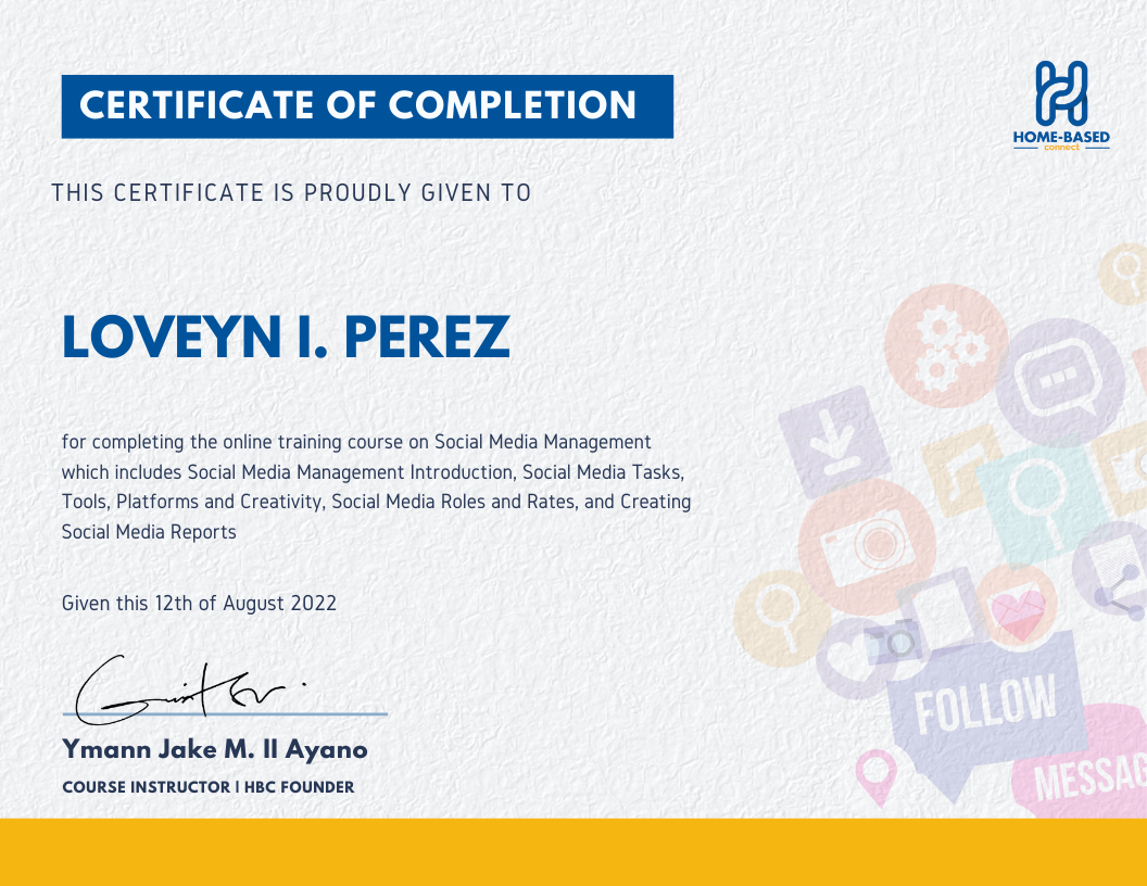 Social Media Management Certificate