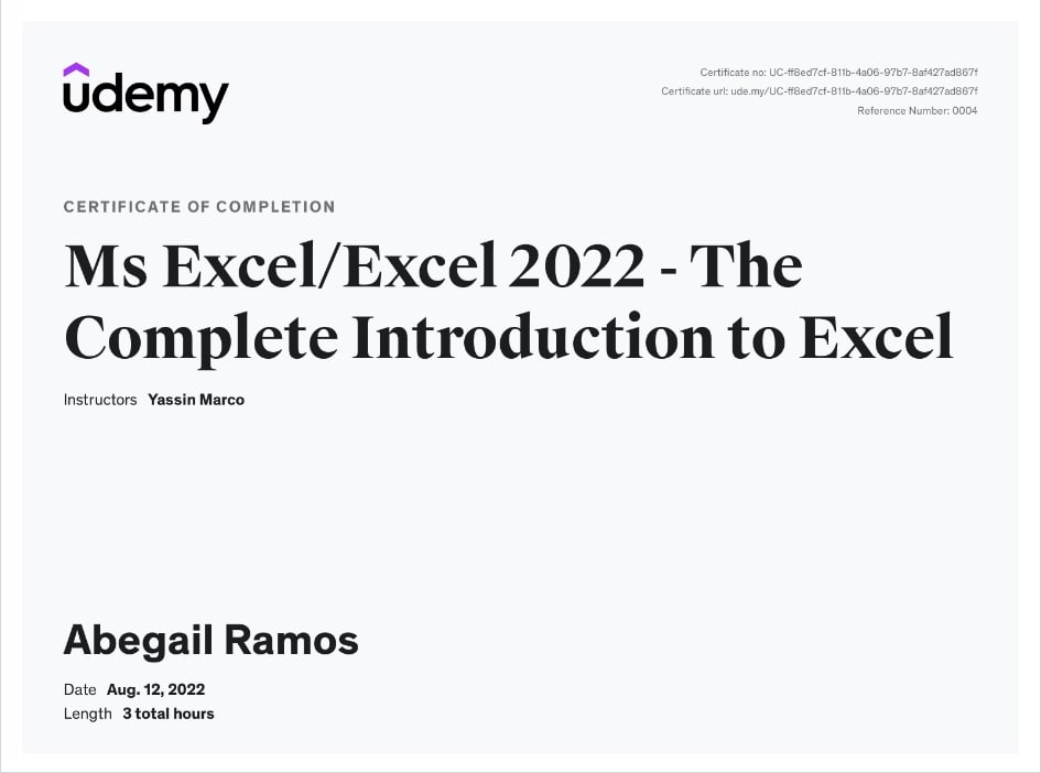 Ms Excel/Excel 2022 - The Complete Introduction to Excel