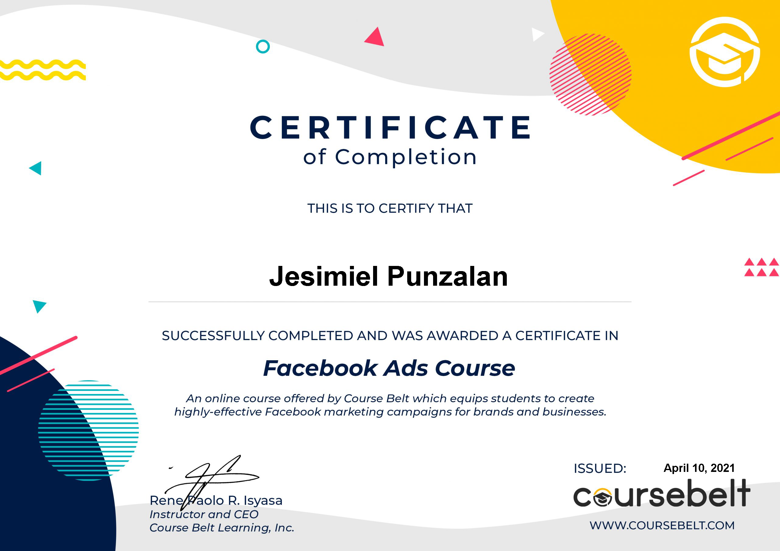 Course Belt Facebook Ads Course