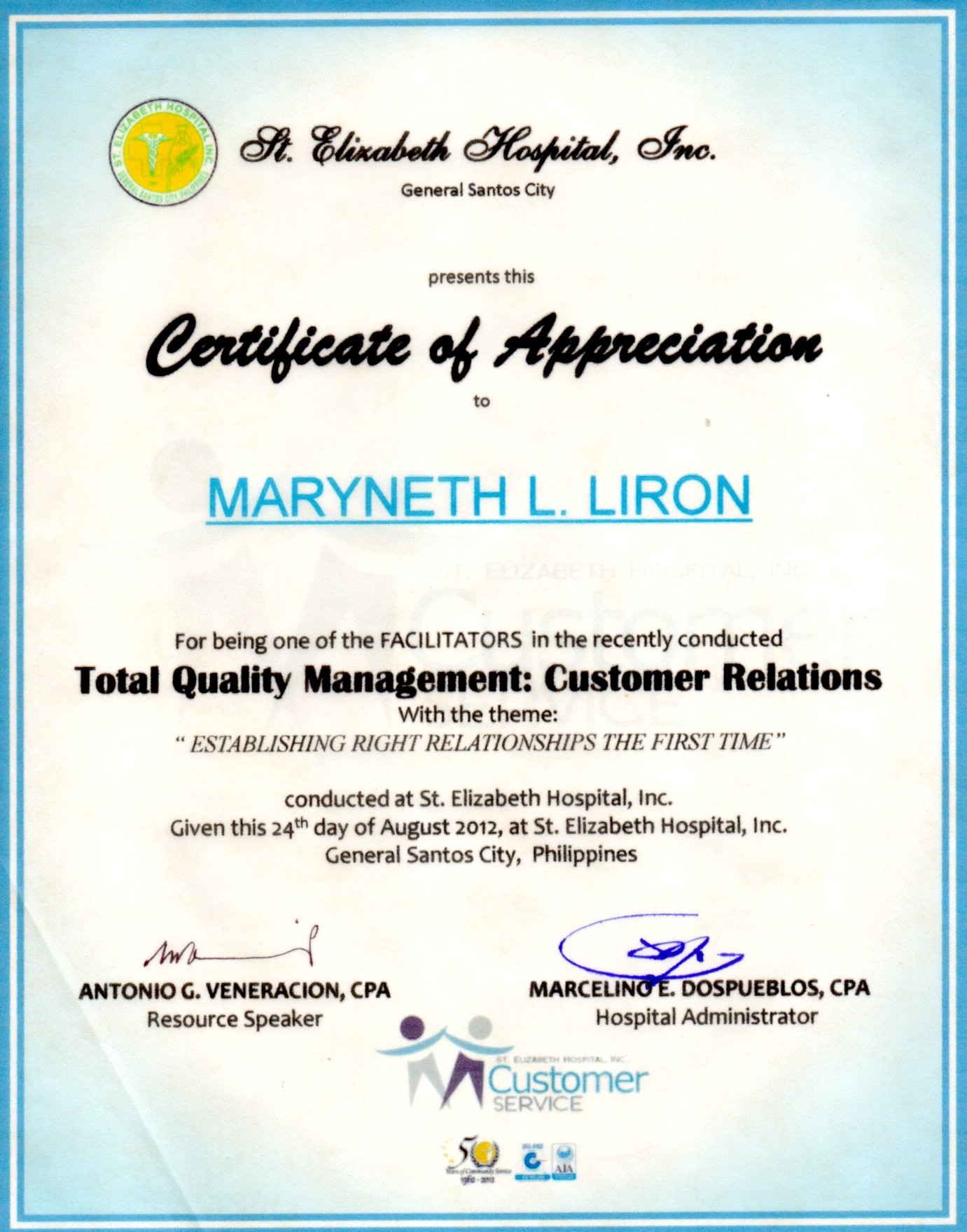 Certificate