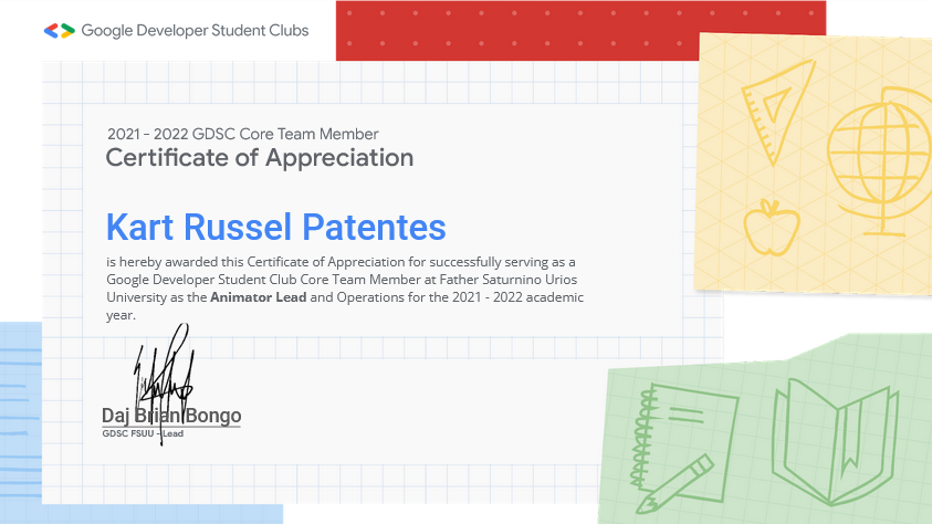 Google Developer Student Club - Animator