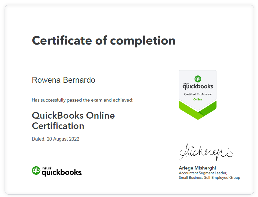 QuickBooks Online Certification