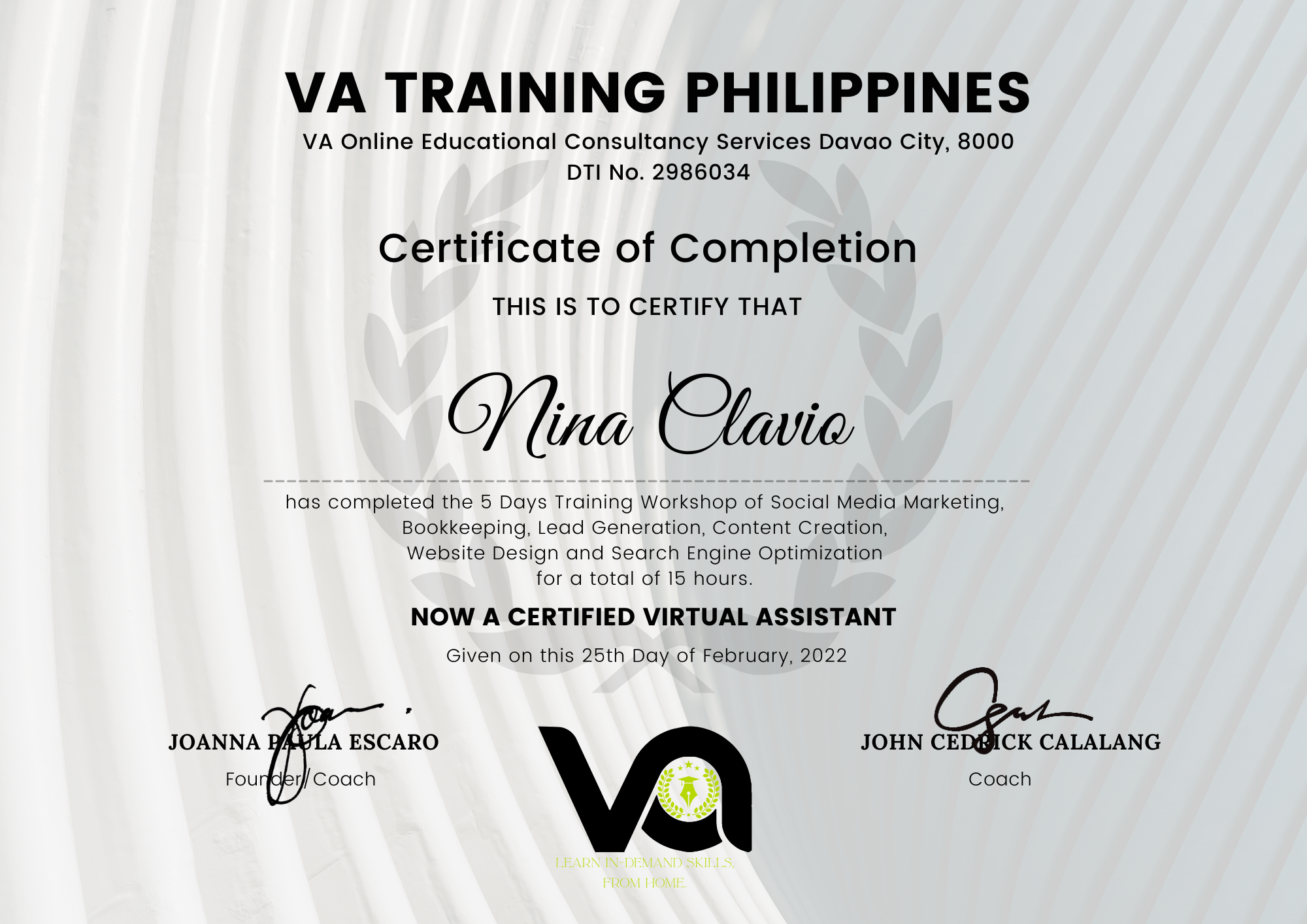 Virtual Assistance - VA Training Ph