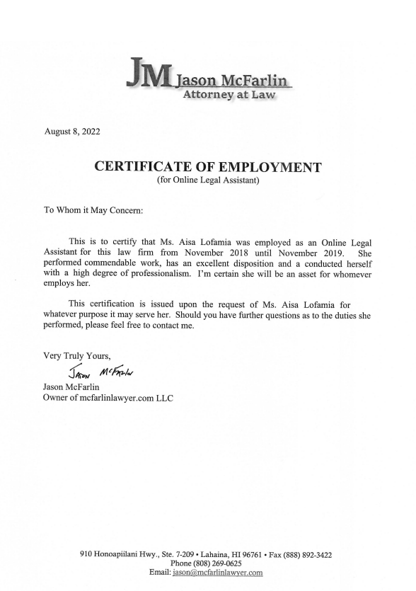 CERTIFICATE