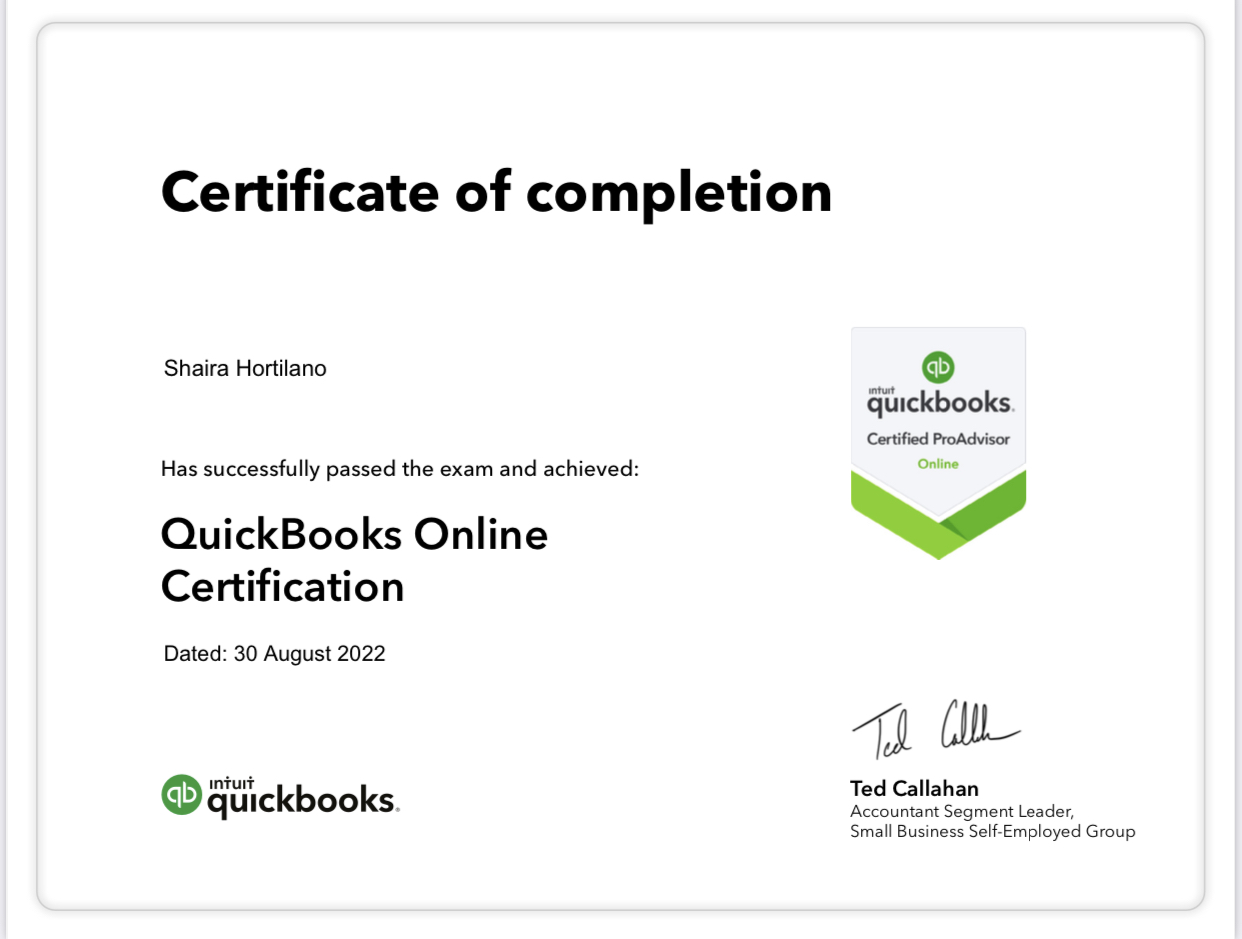 Quickbooks ProAdvisor