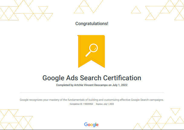 Google Ads Search Certification