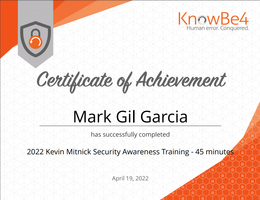 2022 Kevin Mitnick Security Awareness Training