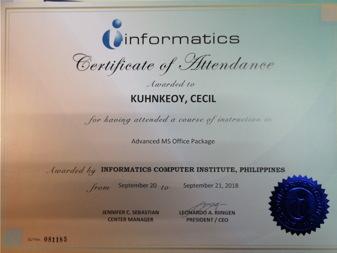 Certificate