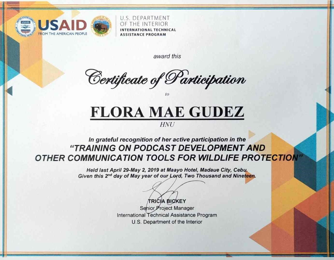 Training on Podcast Development and Other Communication Tools for Wildlife Protection