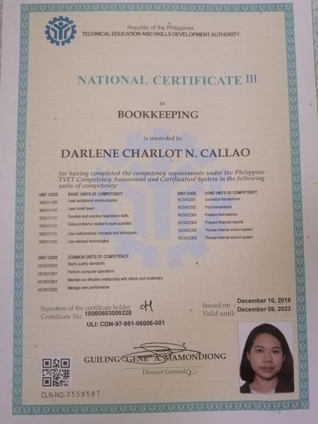 Bookkeeping NC III